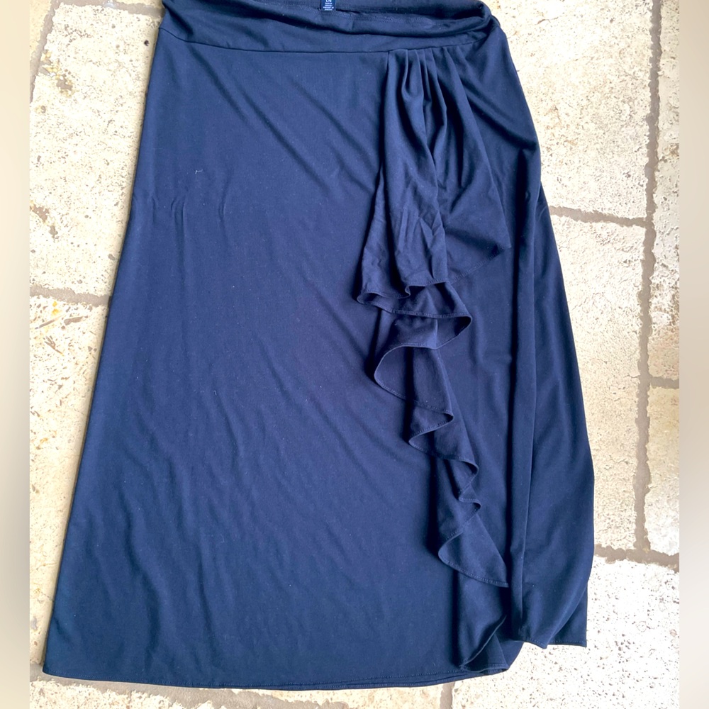 Chaps Ralph Lauren navy knit skirt